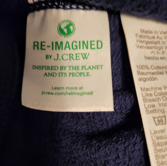 J Crew Women's Cotton Terry Jogger Pant Blue 💙 Size Small - Picture 9 of 10